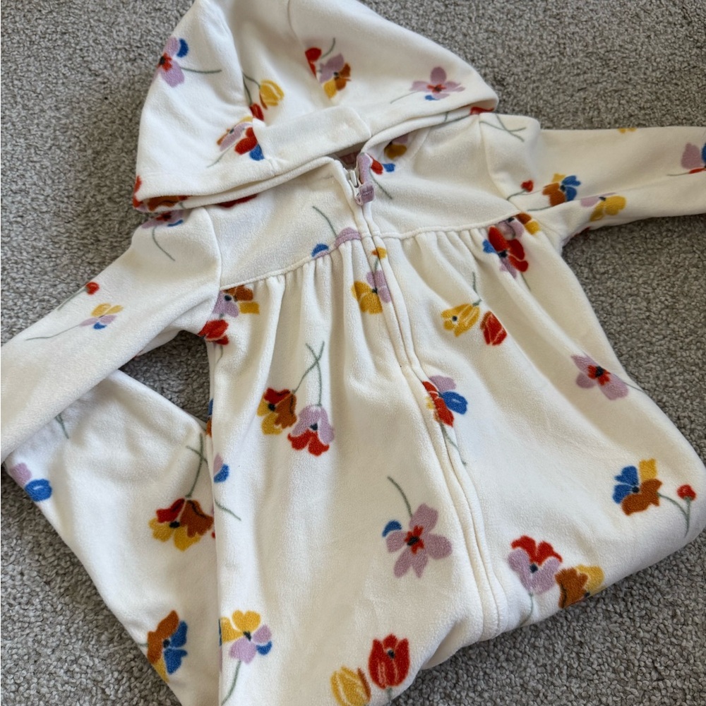 Carters fleece hooded coverall